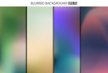 Abstract Creative concept vector multicolored blurred background set. For Web and Mobile Applications, art illustration template design, business infographic and social media, modern decoration