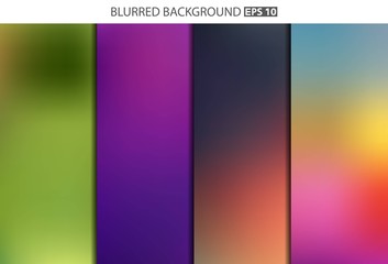 Abstract Creative concept vector multicolored blurred background set. For Web and Mobile Applications, art illustration template design, business infographic and social media, modern decoration