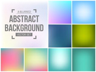 Abstract Creative concept vector multicolored blurred background set. For Web and Mobile Applications, art illustration template design, business infographic and social media, modern decoration