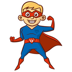 Superhero boy Cartoon character