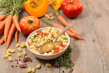 soup with pasta and vegetable