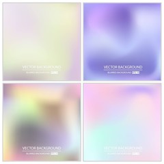 Abstract Creative concept vector multicolored blurred background set. For Web and Mobile Applications, art illustration template design, business infographic and social media, modern decoration