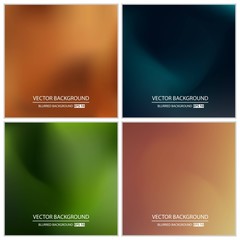 Abstract Creative concept vector multicolored blurred background set. For Web and Mobile Applications, art illustration template design, business infographic and social media, modern decoration