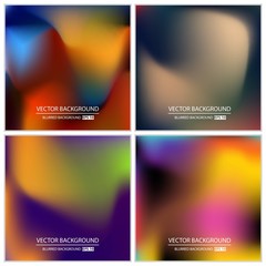Abstract Creative concept vector multicolored blurred background set. For Web and Mobile Applications, art illustration template design, business infographic and social media, modern decoration
