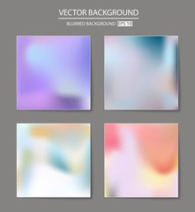 Abstract Creative concept vector multicolored blurred background set. For Web and Mobile Applications, art illustration template design, business infographic and social media, modern decoration