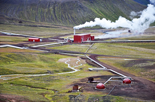 Geothermal Plant In Iceland