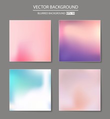 Fototapeta premium Abstract Creative concept vector multicolored blurred background set. For Web and Mobile Applications, art illustration template design, business infographic and social media, modern decoration