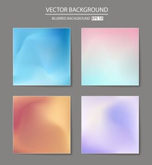 Abstract Creative concept vector multicolored blurred background set. For Web and Mobile Applications, art illustration template design, business infographic and social media, modern decoration