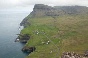 Fototapeta na wymiar Gásadalur, Faroe island