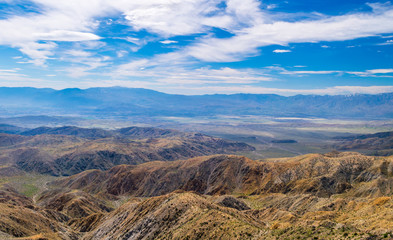Keys View, Joshua Trees in Joshua Tree National Park, Riverside County and San Bernardino County,...