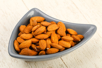 Almond in the bowl