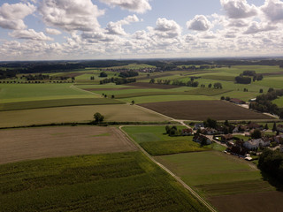 Small clouds in rural area