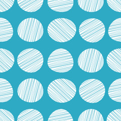 Polka dot seamless pattern. Scribble texture. Textile rapport.