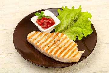 Grilled turkey steak