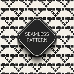 Abstract concept vector monochrome geometric pattern. Black and white minimal background. Creative illustration template. Seamless stylish texture. For wallpaper, surface, web design, textile, decor.