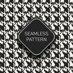 Abstract concept vector monochrome geometric pattern. Black and white minimal background. Creative illustration template. Seamless stylish texture. For wallpaper, surface, web design, textile, decor.