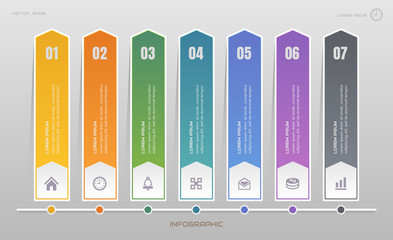 Infographics design template with icons, process diagram, vector eps10 illustration
