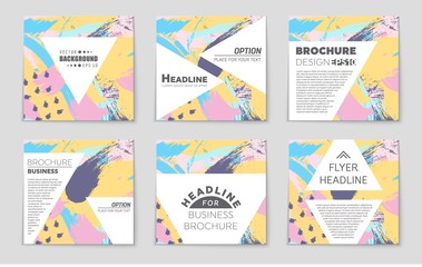 Abstract vector layout background set. For art template design, list, front page, mockup brochure theme style, banner, idea, cover, booklet, print, flyer, book, blank, card, ad, sign, sheet,, a4.