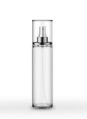 Body Mist Perfume Spray On Isolated White Background, 3D Illustration