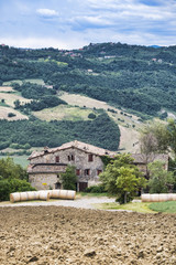 Fototapeta na wymiar Summer landscape of the Panaro valley (Modena)