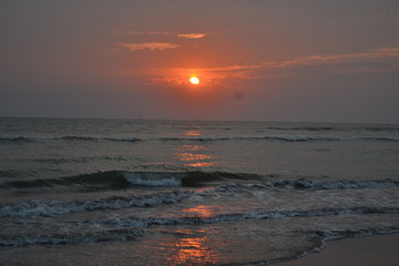 Fototapeta premium Sunset On Beach 