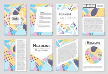 Abstract vector layout background set. For art template design, list, front page, mockup brochure theme style, banner, idea, cover, booklet, print, flyer, book, blank, card, ad, sign, sheet,, a4.