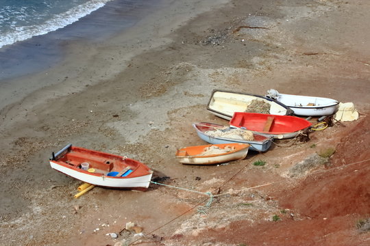 Barcas en la playa