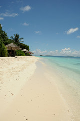 Crystal clear blue waters of the Indian Ocean