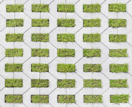 Tiles with grass