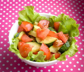 Vegetarian salad on the table