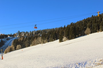 cable car at ski resort Fichtelberg in Oberwiesenthal, Germany