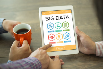 Big Data Collection Database Network Storage Word With Icons