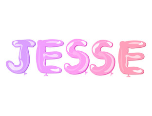 JESSE written famale name balloons