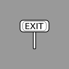 Exit sign icon. flat design