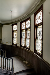 Abandoned Courthouse Windows & Staircase - Massachusetts