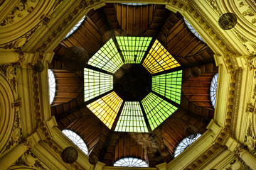 Passage Macca Villacrosse, covered yellow glass passage in Bucuresti, Romania