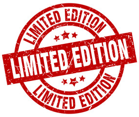 limited edition round red grunge stamp