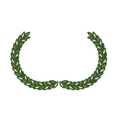 Obraz premium olive half crown in green color vector illustration