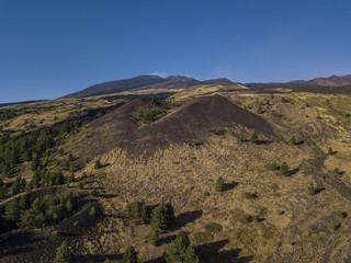 Lava field at sunset - Volcano Etna