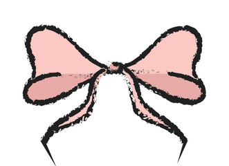 Retro Grunge Ribbon Bow