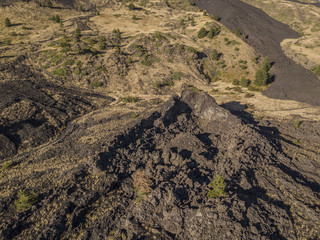 Lava field at sunset - Volcano Etna