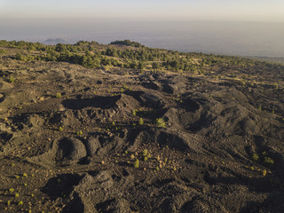 Lava field at sunset - Volcano Etna