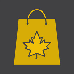 Autumn shopping glyph color icon