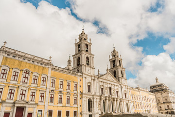 Fototapeta na wymiar View of Palácio Nacional de Mafra, National Palace in Mafra, Portugal