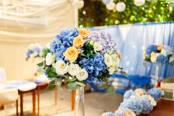 flower decoration hydrangea wedding ceremony