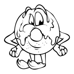 Cartoon Donut Vector Drawing