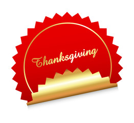 Thanksgiving Day Seal - vector clip-art illustration
