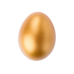 Golden Egg isolated on a white background
