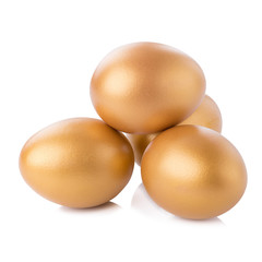 Golden Egg isolated on a white background