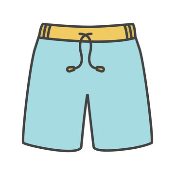 Swimming trunks color icon
